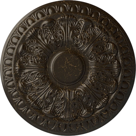 Ekena Millwork Colton Ceiling Medallion (Fits Canopies up to 4 3/4"), 15 3/4"OD x 1 1/2"P, Stone Hearth Crackle CM15CNSHC